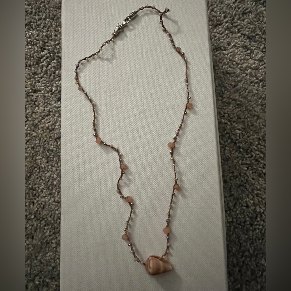 Handmade cone shell necklace